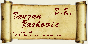 Damjan Rašković vizit kartica